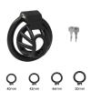 ZeeKoug Black Professional Training Chastity Cage, 4 Accessories, Easy to Wear, Long-Term Wearable, Couple Gift (M Size) view 4