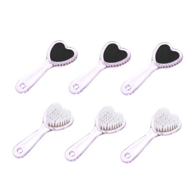 Heart-Shaped Callus Rasp for Pedicure, 6-Piece Set with Handles