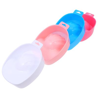 4-Piece PP Manicure Soaking Bowls for Artificial Nails and Hands