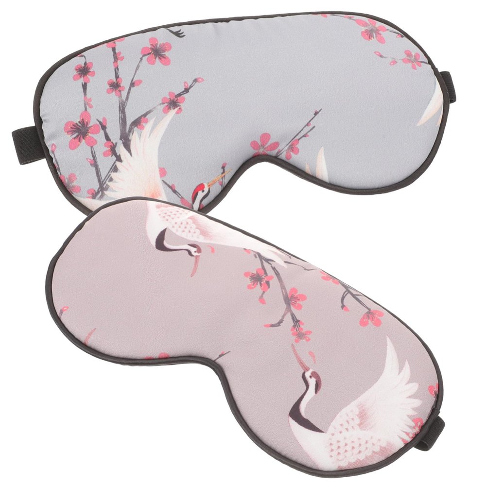 HAPINARY 2-Piece Adjustable Imitation Silk Sleep Masks, Soft, Breathable, Light-Blocking