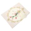 BAZEITFLOW Beige Fabric Tissue Box Cover with Tulip Pattern, Practical and Stylish Tissue Dispenser for Car and Home view 1