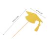 BAZEITFLOW 24-Piece Gold Graduation Cap Cake Toppers view 2