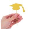 BAZEITFLOW 24-Piece Gold Graduation Cap Cake Toppers view 3