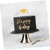 BAZEITFLOW 24-Piece Gold Graduation Cap Cake Toppers view 4