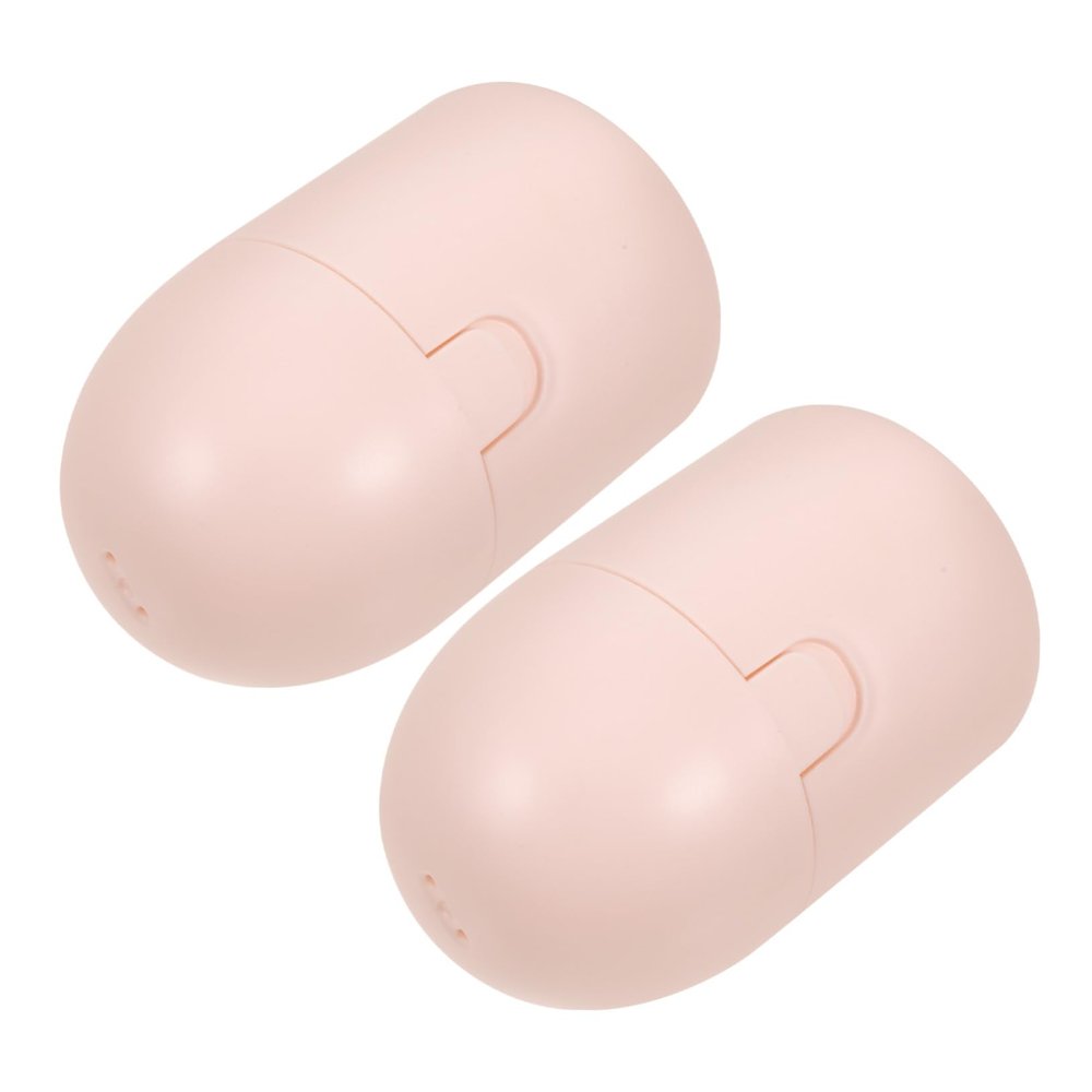 LRXIYODE 2-Piece Pink PP Storage Case Set for Menstrual Cups
