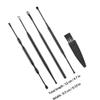 Professional Double-Headed Ear Curette, Steel, 1 Set, Black view 2