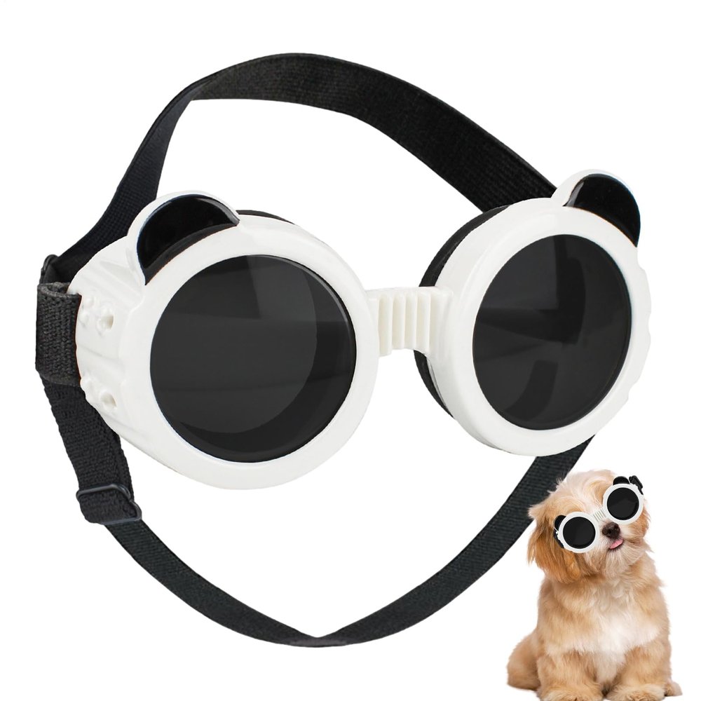 Dog Sunglasses, 10 x 5 cm, PC + Nylon Strap, UV Eye Protection
