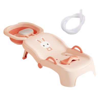 Bollisate Children's Hair Washing Station, Foldable Hair Washing Chair with Headrest