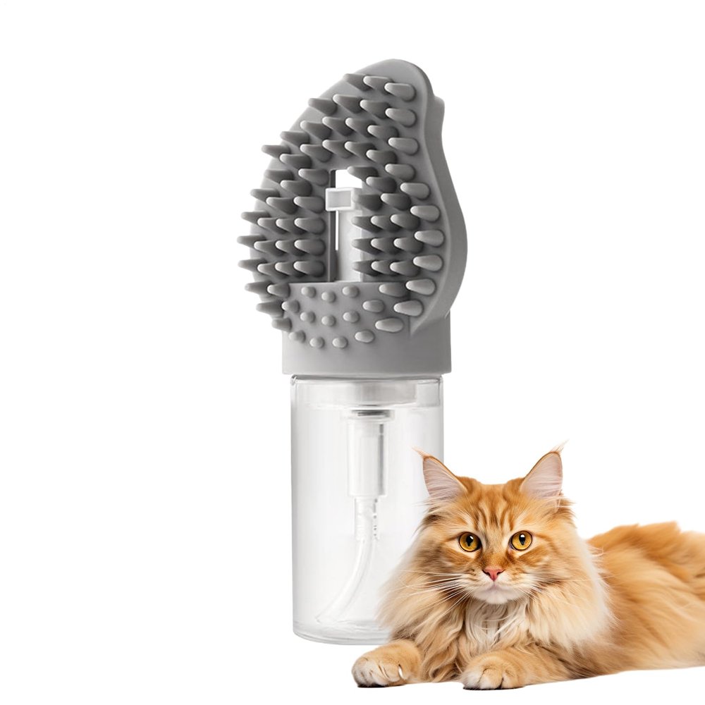 Pet Bath Brush with Soap Dispenser for Puppy Hair