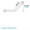 135-Degree Angled Safety Grab Bar for Shower, Elderly and Disabled Users, Towel Hanging, Non-Slip Rail (Rose Gold) view 3