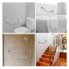 135-Degree Angled Safety Grab Bar for Shower, Elderly and Disabled Users, Towel Hanging, Non-Slip Rail (Rose Gold) view 4