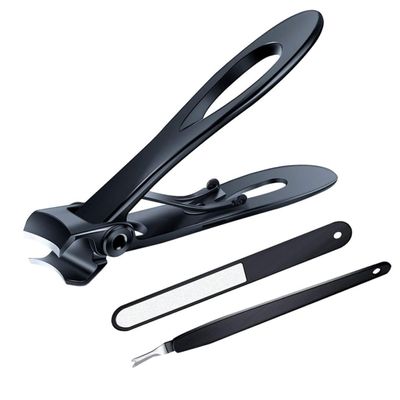 ERINGOGO 3-Piece Stainless Steel Nail Clipper Set with Wide Jaws