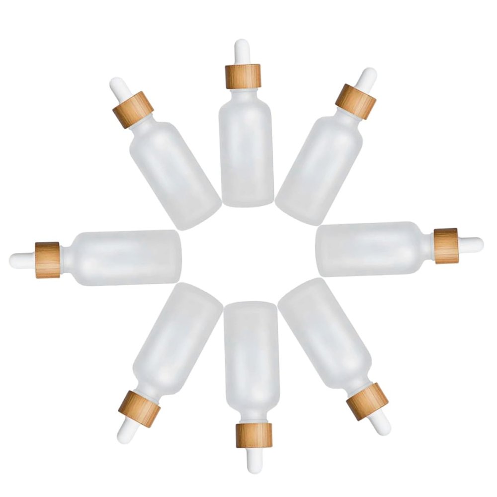 VALICLUD 8-Pack Frosted Glass Dropper Bottles with Pipettes