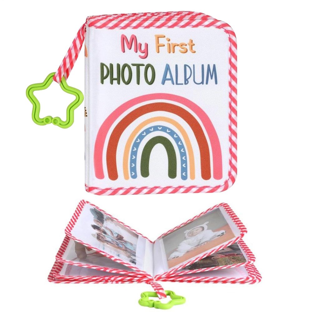 Baby Album Baby Memory Book | Star Hooks, Rainbow Print
