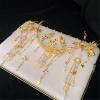 Handcrafted Chinese-Style Bridal Headpiece with Long Tassels view 3