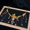Handcrafted Chinese-Style Bridal Headpiece with Long Tassels view 4