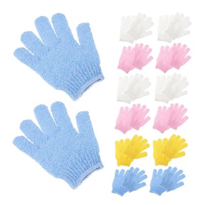 minkissy 16 Pairs Nylon Exfoliating Gloves for Shower and Bath