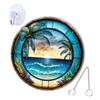 COMPUKAS Party Acrylic Beach Hanging Decor with 60 cm Chain and Suction Cup Hook for Porch, Window, and Door view 1