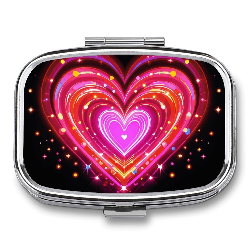 Heart-Shaped Pill Organizer with Light