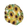 Sunflower Print Lightweight, Elastic Waterproof Double-Layer Shower Cap view 2