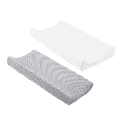 CHILDWEET 2-Pack Polyester Changing Pad Covers for Baby Changing Tables, Removable and Washable