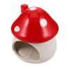 ibasenice Ceramic Mushroom-Shaped Hamster House Hideout view 1