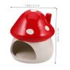 ibasenice Ceramic Mushroom-Shaped Hamster House Hideout view 2