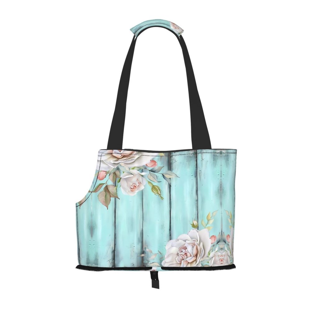 Lightweight Breathable Pet Shoulder Bag, 26 x 34 cm, Blue-Green