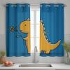 Tyafsgvqo Kawaii Dinosaur Curtains, Light-Blocking, 2-Piece Set view 4