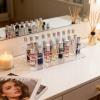 Transparent Acrylic Perfume Organizer, 36 Compartments, Vertical, 26 x 11.5 x 5 cm view 2