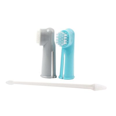 Dog Toothbrushes with Two-Head Finger Brushes, 15 Pieces
