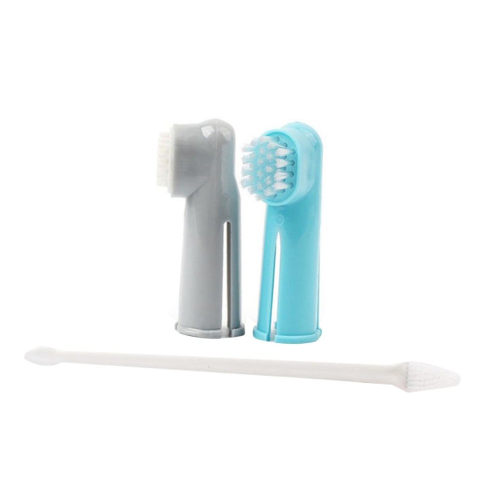 Dog Toothbrushes with Two-Head Finger Brushes, 15 Pieces