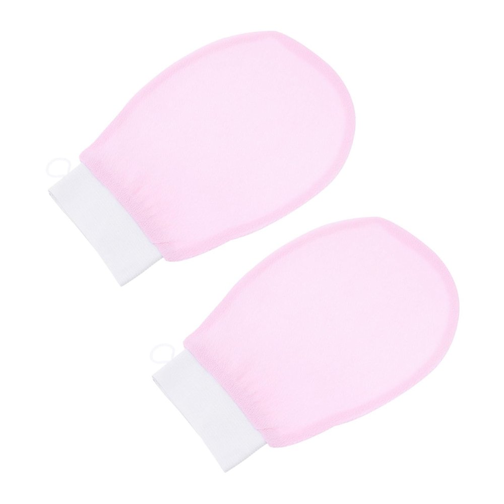 Body Exfoliating Gloves, Pink, 1 Pair, Plant Fibers