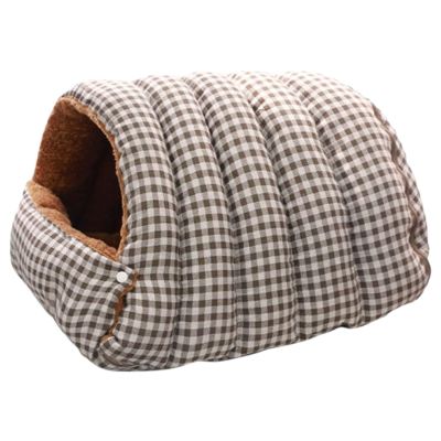 Indoor Cat House, Removable & Washable Cat Cave with Cushion, 48x30x20/65x40x28 cm, Various Patterns (C, 48x30x20 cm)