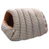 Indoor Cat House, Removable & Washable Cat Cave with Cushion, 48x30x20/65x40x28 cm, Various Patterns (C, 48x30x20 cm) view 1