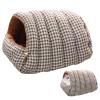 Indoor Cat House, Removable & Washable Cat Cave with Cushion, 48x30x20/65x40x28 cm, Various Patterns (C, 48x30x20 cm) view 2