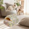 Indoor Cat House, Removable & Washable Cat Cave with Cushion, 48x30x20/65x40x28 cm, Various Patterns (C, 48x30x20 cm) view 4