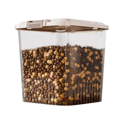 Airtight Transparent Pet Food Storage Container with Handle