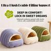 Cozy Monster Cat Bed with Removable, Washable Cushion, Beige, M view 2