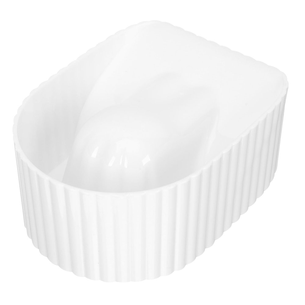 White Acrylic Manicure Bowl with Hand Rest for Nail Soaking
