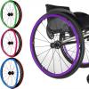 Silicone Wheelchair Handrim Covers, 24-Inch, Purple, 2-Pack view 1