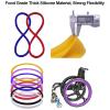 Silicone Wheelchair Handrim Covers, 24 in, Non-Slip, 2-Pack, Purple view 4