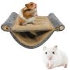 Bird Hammock Bunk Bed, Plush Hanging Nest for Birds, Parrots, Hamsters & Chinchillas, Gray L view 1