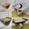 Bird Hammock Bunk Bed, Plush Hanging Nest for Birds, Parrots, Hamsters & Chinchillas, Gray L view 4