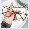 DPKSML Women's Reading Glasses with Anti-Blue-Light Effect, Portable, Large Round Frames with Sparkling Diamonds (2PCS2, +2.5) view 3