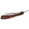 Stainless Steel Straight Razor with Wooden Handle for Precise Beard Grooming view 1