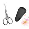 Stainless Steel Round-Tip Mustache Scissors, Silver view 1