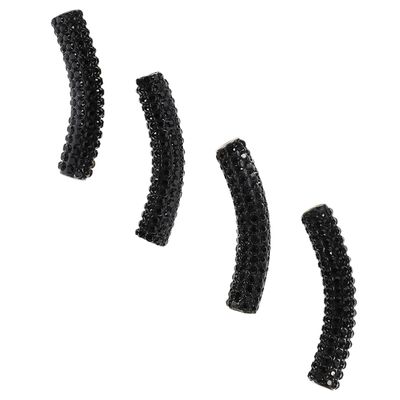 VALICLUD Black Metal Shoelace Buckles, Decorative, Set of 4