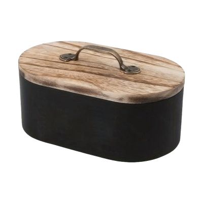 Wooden Bathroom Hygiene Organizer with Lid