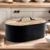 Wooden Bathroom Hygiene Organizer with Lid view 2